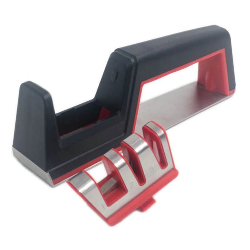 

Multi-Function 3 Stage Cutter Sharpener Tool with Gloves for Kitchen Knives Scissors GT66