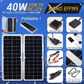 

2Pcs 20W 16V 1.25A Monocrystalline Silicon Rear Junction Box Solar Panel + 4 x Spring + Cables