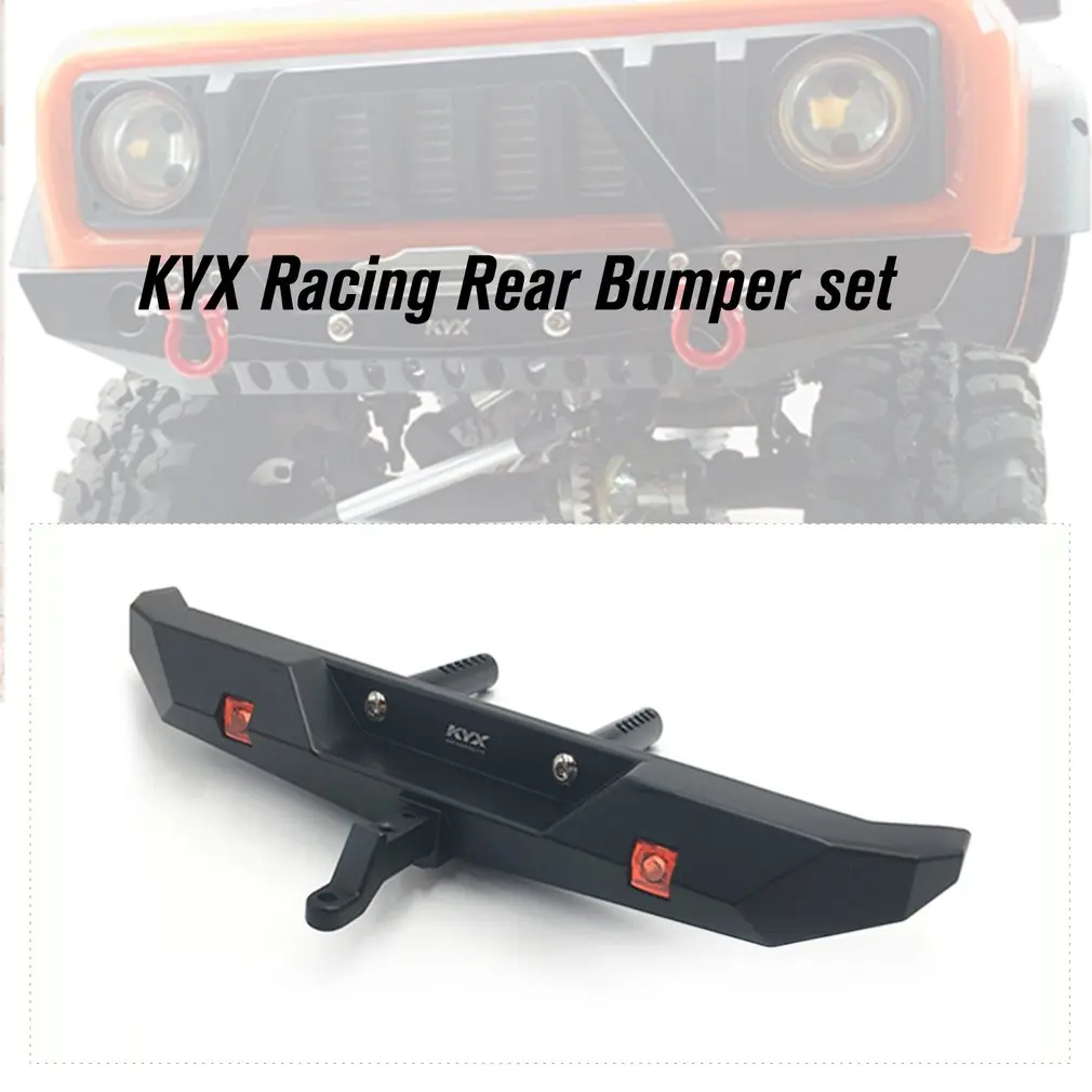 KYX Racing CNC сплав задний бампер с светильник провода Запчасти для модификации для 1/10 RC Гусеничный автомобиль TRX-4 аксессуары