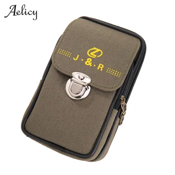 

Aelicy 2020 Men Canvas Wallet Waterproof Fashion Men's Wallet Solid Card Holder Bag Multi-function Purse Casual Men's Wallet