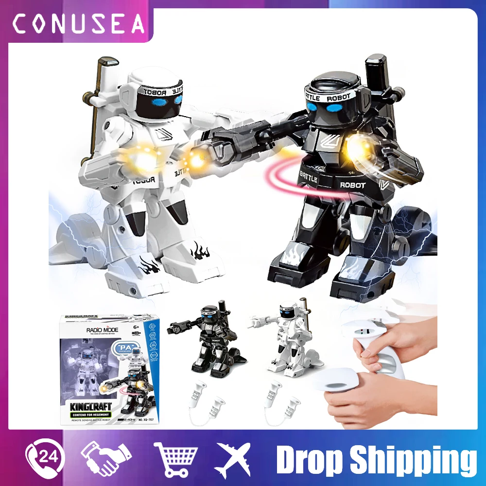 RC Robot 2.4GHz Body Sense Remote Control Fight Battle Toy Model Kids Gift 