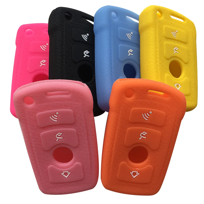 

Silica Gel Car Key Cover Case For BMW 7 SERIES Z3 Z4 E65 E66 E67 E68 Remote Key Covers For Car Keys Case For Keychain Alarm