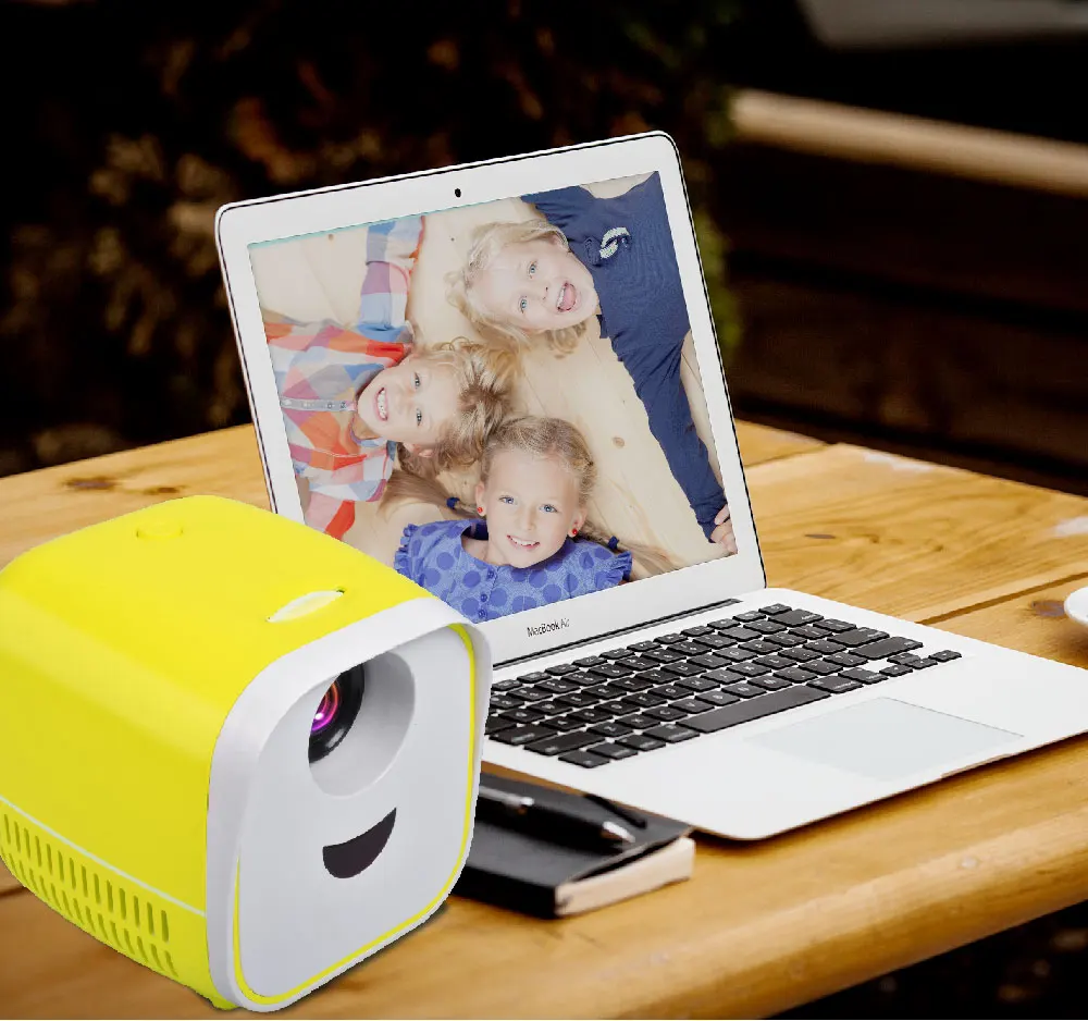 wifi projector Salange L1 Mini LED Projector 480x320 Support 1080P HDMI USB Kids Story Projector Media Player Compatible with TV Stick,Laptop 1080p projector