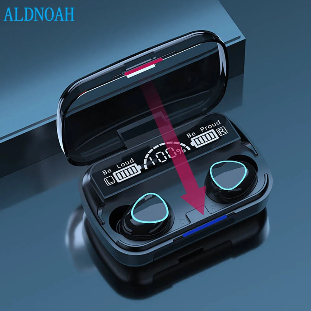 

9D HiFi Stereo Wireless Headphones with 2000mAh Charging Case Touch Control LED Display Earphone for Bluetooth Earbuds Headset