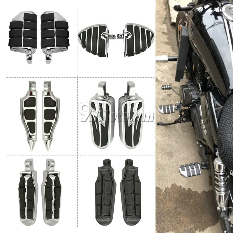 Motorcycle Iso Male Mount Highway Front Rear Foot Pegs For Harley Dyna