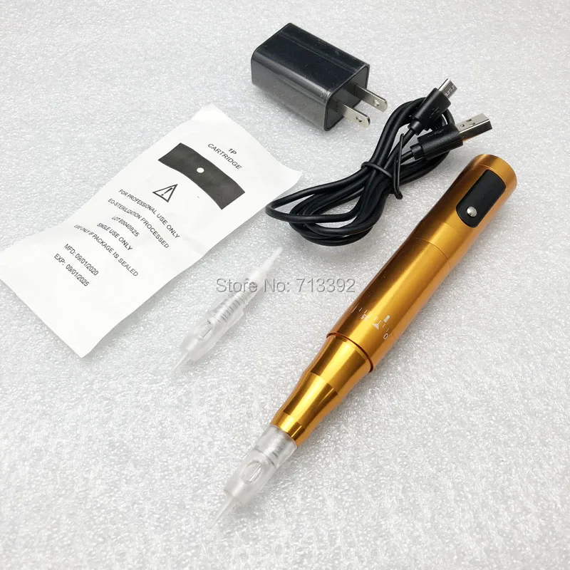 2021 Gold Wireless LED Digital Permanent Makeup Tattoo Machine For Eyebrow Lips Tattoo