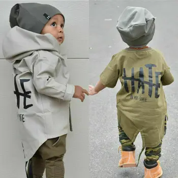 

CANIS Newborn Baby Boy Kid Top 2019 Spring Autumn Windbreaker Hooded Outwear Coat Jacket Overcoat Clothes