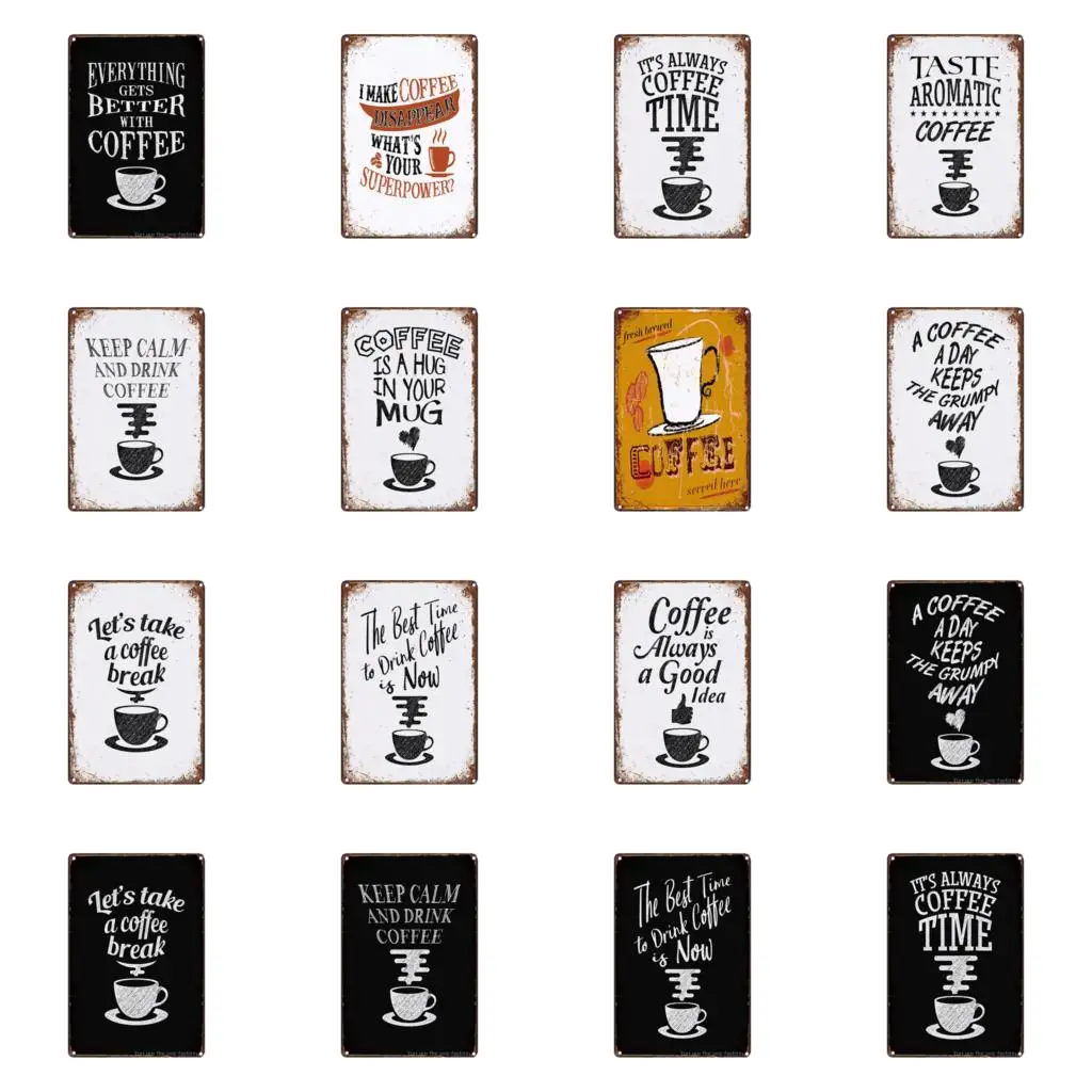 Металлическая Жестяная Вывеска все становится лучше с кофе винтажные плакаты