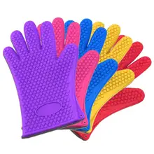 Прихватка для выпечки барбекю поварской рукавицы кухонные термостойкие силиконовые перчатки для духовки