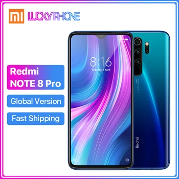 

In Stock Global Version Xiaomi Redmi Note 8 Pro 6GB 128GB Smartphone Note8 Pro 64MP Quad Camera Helio G90T NFC Phones 18W QC 3.0