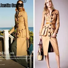 Новинка г.; элегантные однотонные тонкие женские пальто с четырьмя карманами; сезон осень-зима; Casaco Longo pladaszcz Damski; шерстяное пальто для женщин