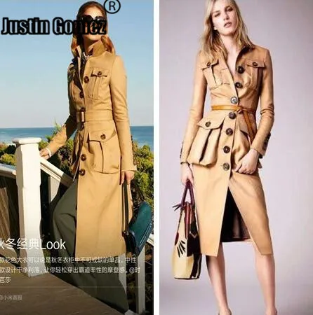 

New Lady 2019 Autumn and Winter Elegant Solid Slim Four Pockets Women's Coats Casaco Longo Płaszcz Damski Woolen Coat For Women