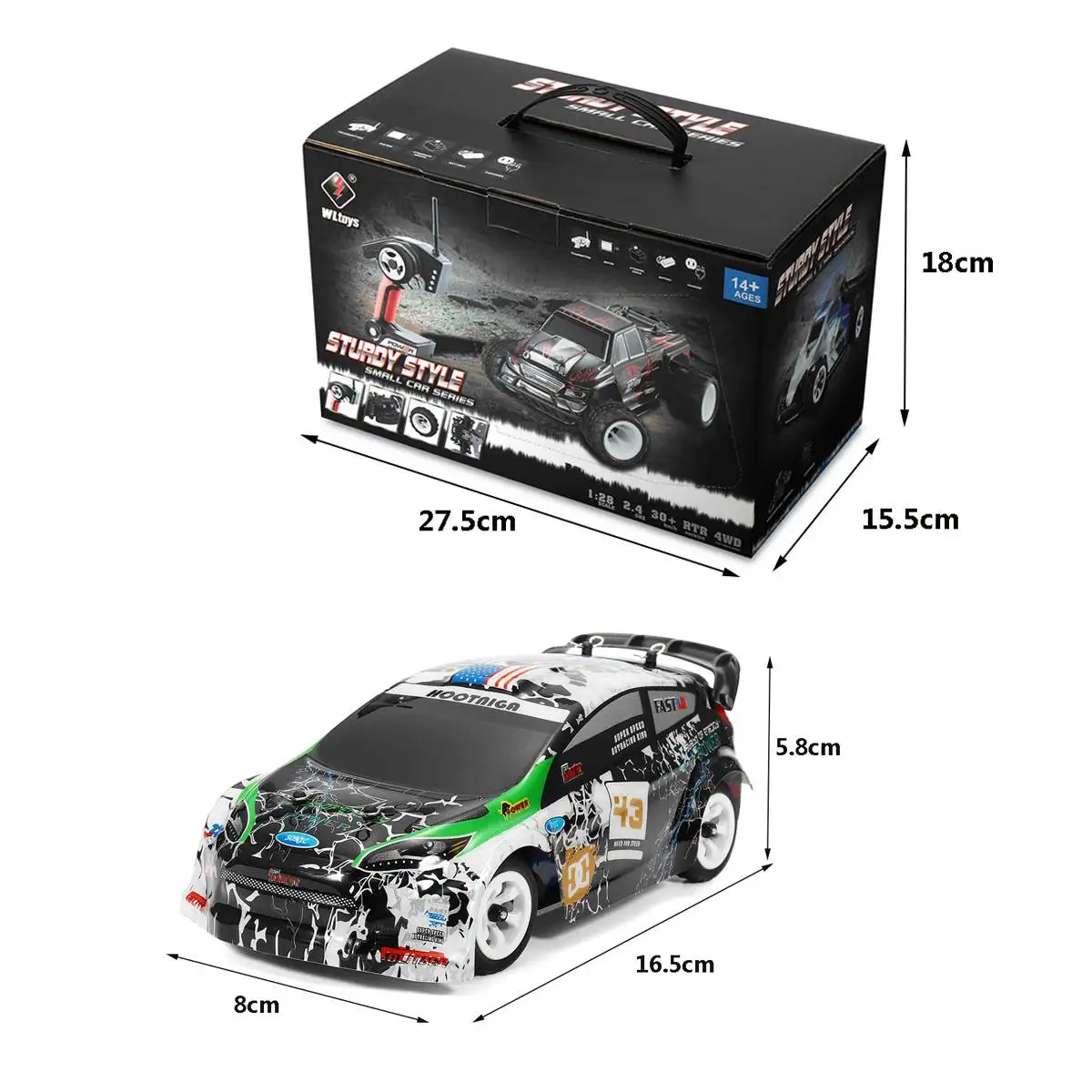 RC автомобиль 1/28 Rc передатчик трансформатор тело Wltoys K989 2,4G 4WD матовый RC ралли автомобиль RTR высокоскоростной Радиоуправляемый автомобиль игрушки подарок