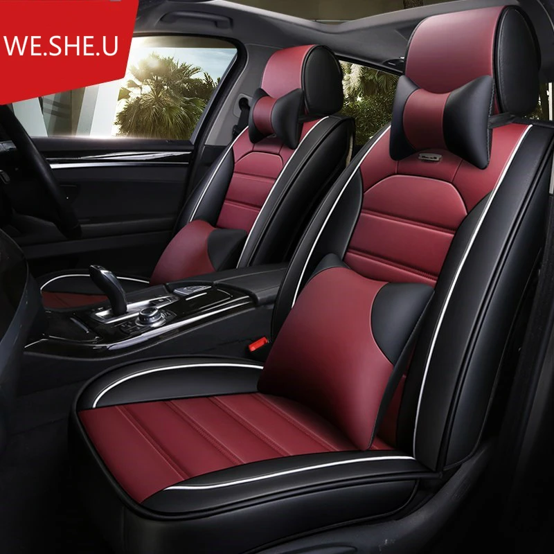 Wesheu полный комплект из искусственной кожи, чехол для автокресла для Camry Se, защита для автокресла для Toyota Highlander, чехол для подушки 5 сидений