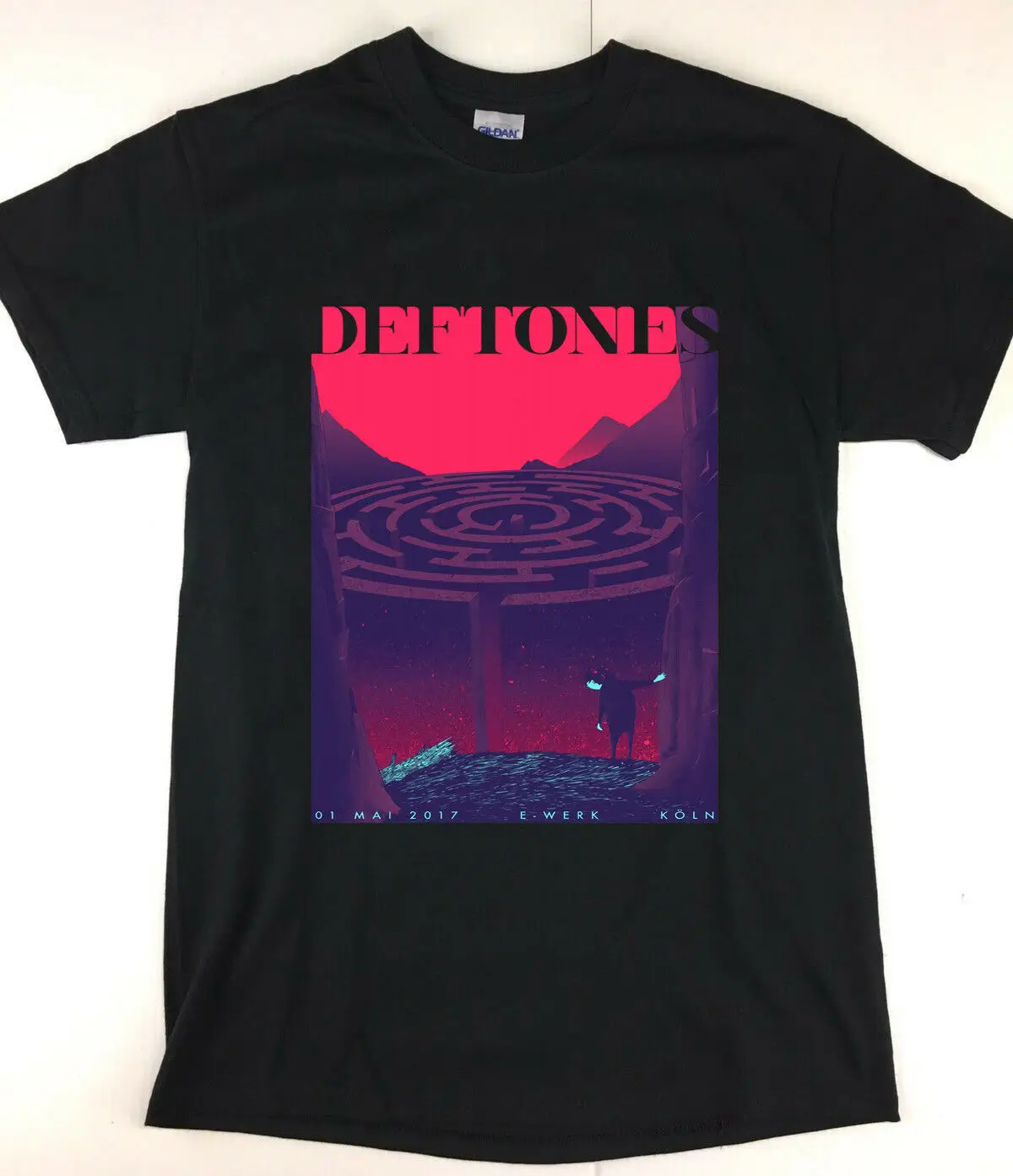 Новая футболка DEFTONES E Werk Koln Tour 01 Mai 2017 черный мужской простой стиль|Футболки| |