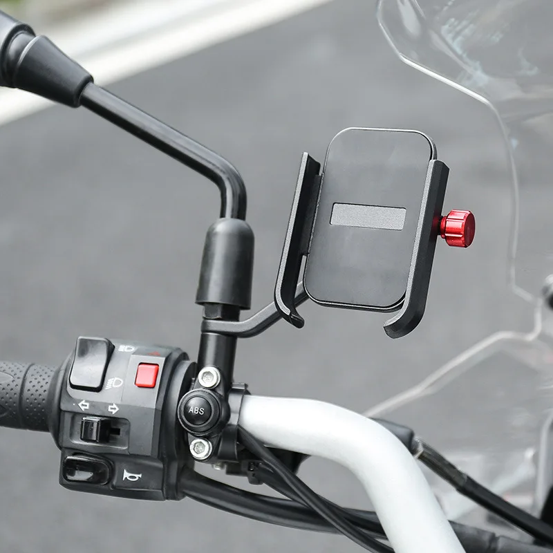 Unviersal Aluminum Alloy Cell Phone Holder for Motorcycle Scooter