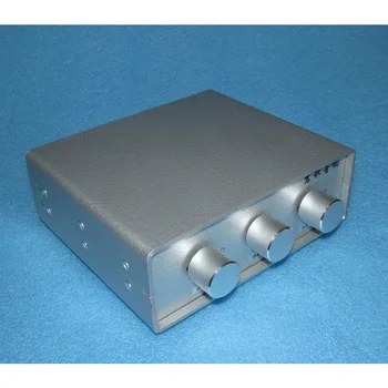 

10K: 10K transformer used by 2 audio sources and 2 power amplifiers, Volume control input and output selector