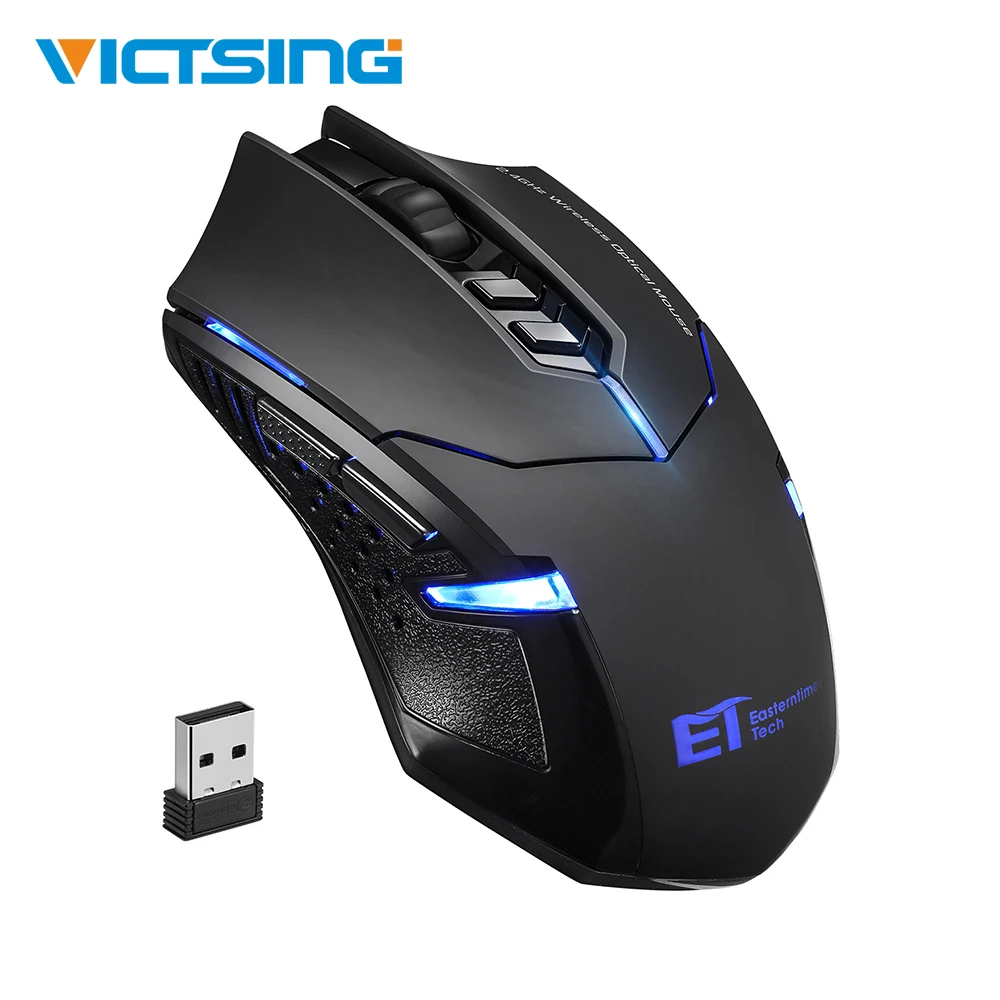 VicTsing PC066 Беспроводная игровая мышь 2400 dpi портативная геймерская мышь с программируемыми боковыми кнопками эргономичные ручки для ноутбука