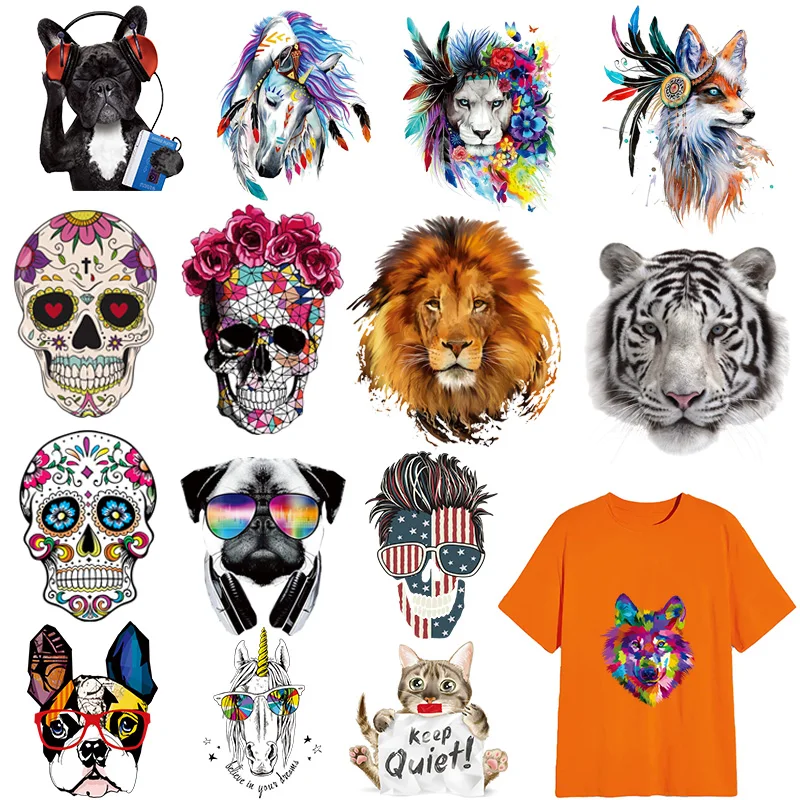 Небольшая железная наклейка в стиле панк с черепом для одежды наклейки на