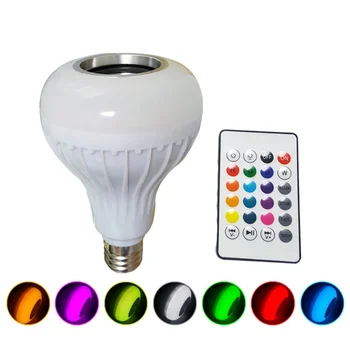 

1 pc Smart LED Bulb Wireless RGB Color Changing Speaker Music Bulb with Remote Control for Party Christmas Home