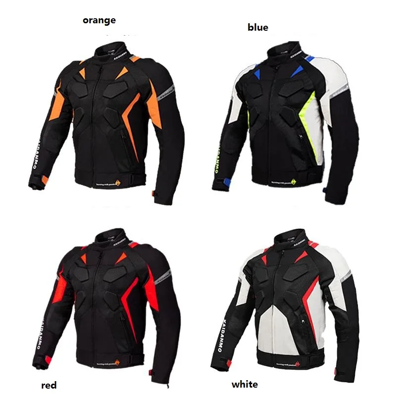 Summer motorcycle riding suit male heavy locomotive anti-fall mesh racing jackets knight cycling waterproof jackets 4 colors