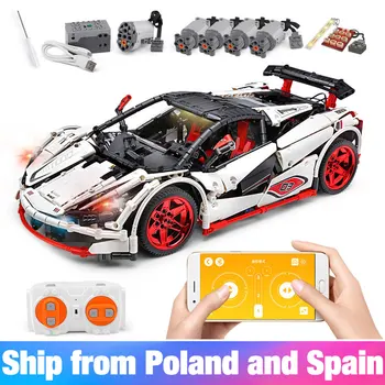 

Technic MOC-3918 ICARUS Roadster Super Sports Car With RC APP Control Building Blocks Fit Bricks Toys Gift For Children