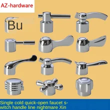 

Faucet Handle Switch Handle Accessories Triangle Valve Small Spout Dish Basin Single Cold Quick Open ValveCore Handwheel