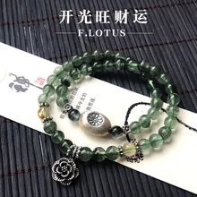 Зеленый Кристалл призрака браслет женский природного качества товаров пять линий пользовательских бусин в plutus передачи ручной струны