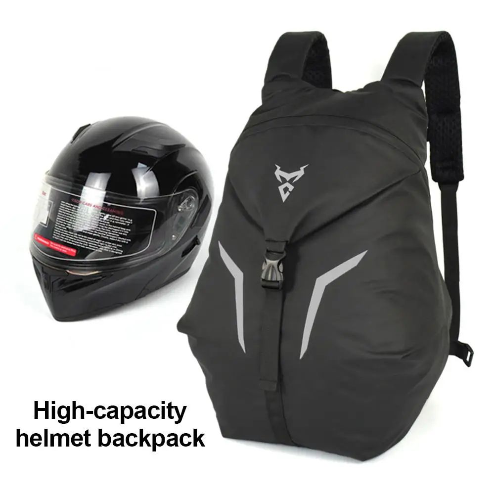 

Helmet Bag With Reflective Strip Moto Double Openings Helmet Backpack Oxford Cloth Bride Backpack Motorcycle Storage Bag givi