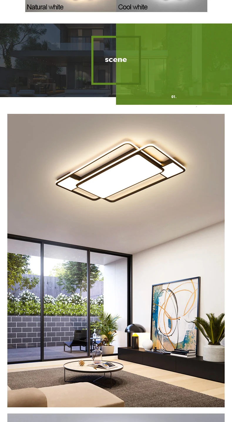 Квадратный/прямоугольный современный светодиодный потолочный светильник Lihgts для гостиной, для учебы, для кровати, для комнаты, светильник s, черный светодиодный потолочный светильник, светильники
