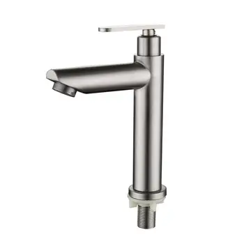 

Kitchen Faucet Bathroom Basin Sink Faucet Single Handle Kitchen Tap Faucet Stainless steel single cold Drawing Finished