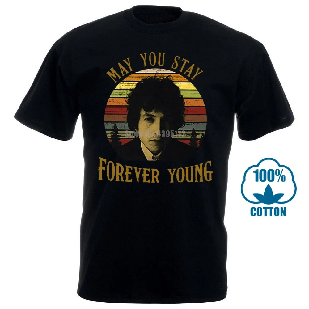 Selamanya Muda Vintage Pria Kaos Hitam 
