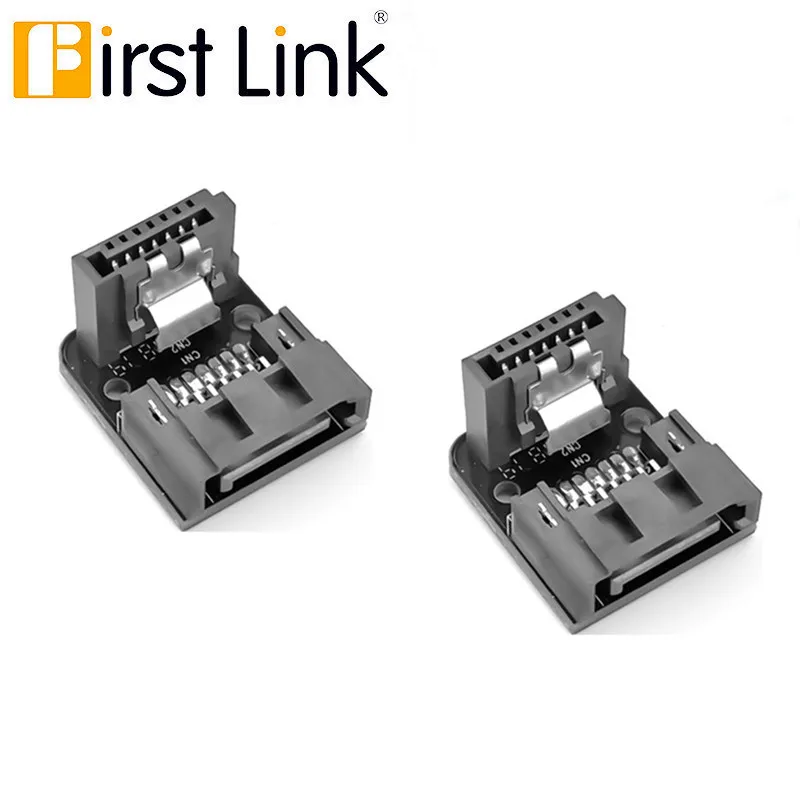 

Sata 7Pin Female To 7Pin Male 90 Degree Angled Adapter Mainboard Motherboard SATA Serial ATA Data Cable with Lockout Lock