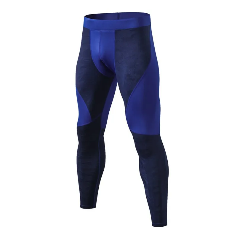 Компрессионные штаны, спортивные колготки для бега, мужские обтягивающие леггинсы для бега, бегунов, фитнеса, тренажерного зала, одежда, штаны - Цвет: Navy