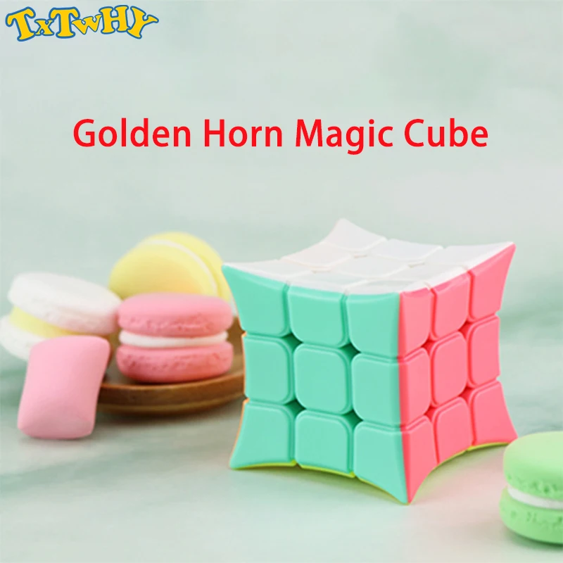 New YJ Candy Macaron Color 3x3x3 Magic Cube Stickerless Smooth Speed Puzzle Twist Cube For Kids Education Toys Gift