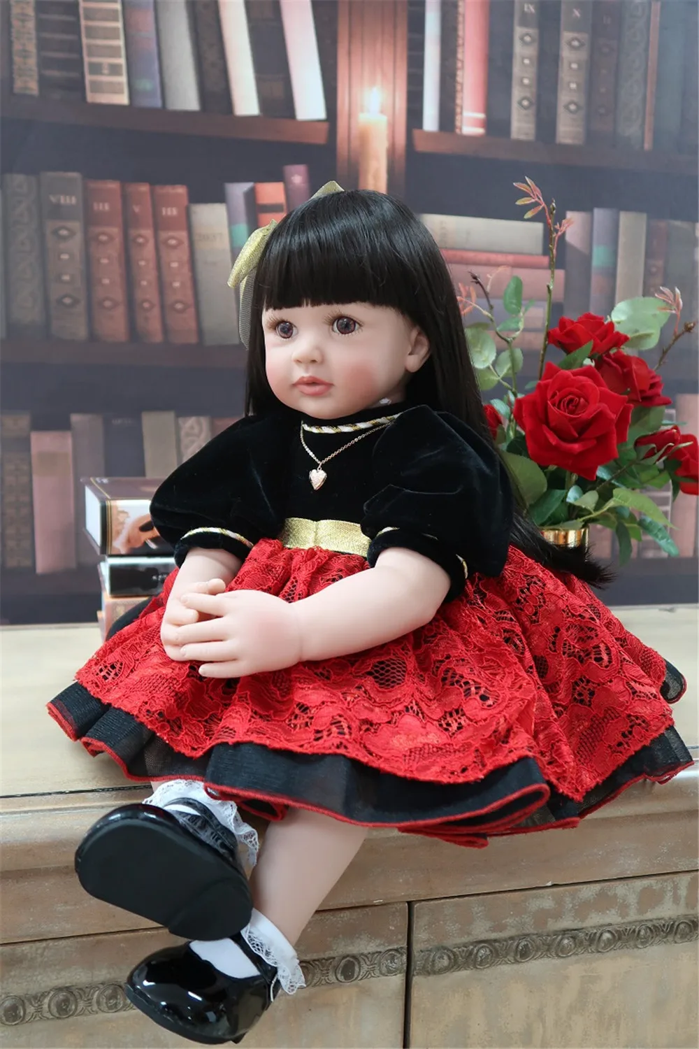 Эксклюзивная Кукла reborn noble princess 2" 60 см, силиконовые виниловые куклы reborn для конечностей, игрушки для малышей, рождественский подарок