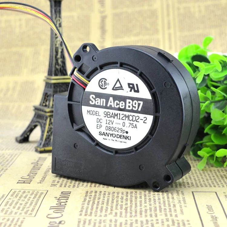 Для Sanyo 9 см 9733 12v 0.75a9bam12mcd2-2 в форме ручки с двумя шарами 4-провод PWM регулятором скорости регулирования Турбовентилятор