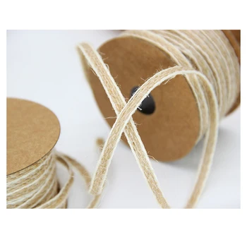 

5mm Jute Roll Fish Silk Burlap Rolls Tape Diy Packing Rope Webbing Woven Crafts Rope Linen Burlap Cord Thread