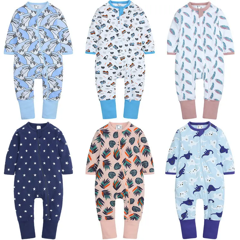 

2020 Cartoon Baby Romper Long Sleeve Baby Boy Girl Romper Spirng And Autumn Infant Jumpsuit Kids Cotton Clothes Body Suit