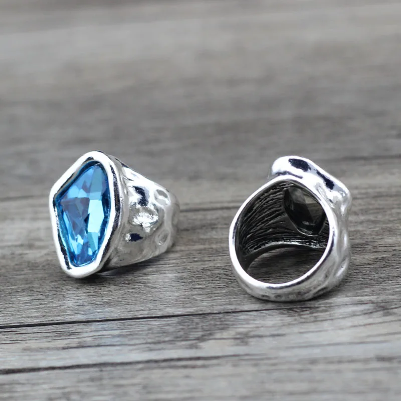 Couples Rings couples rings finger ring Anslow Original Design Fashion Jewelry Vintage Irregular Crystal Couples Love Rings For Women Valentine's Day Gift LOW0042AR