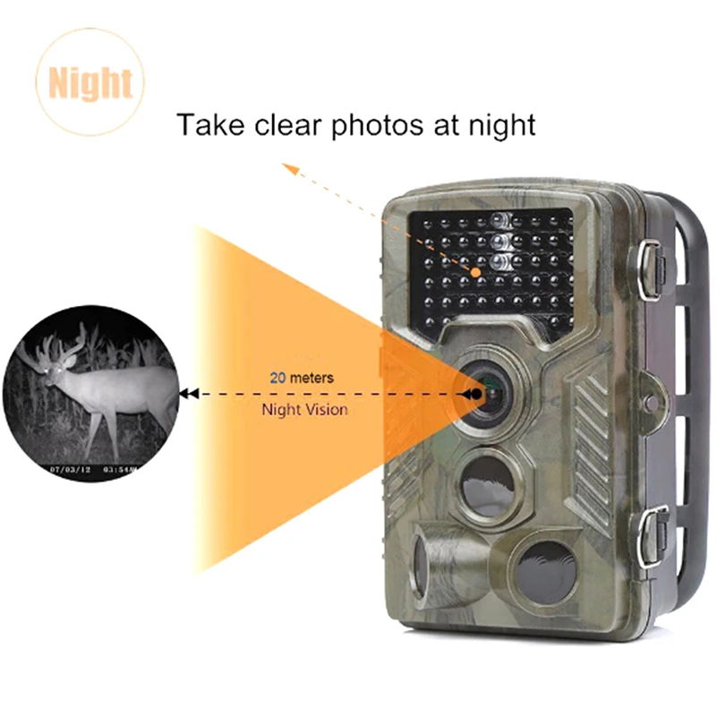 HC800A 16MP 1080P HD Video Hunting Camera Night Vision 42 LEDs IR Trail Cam Trap