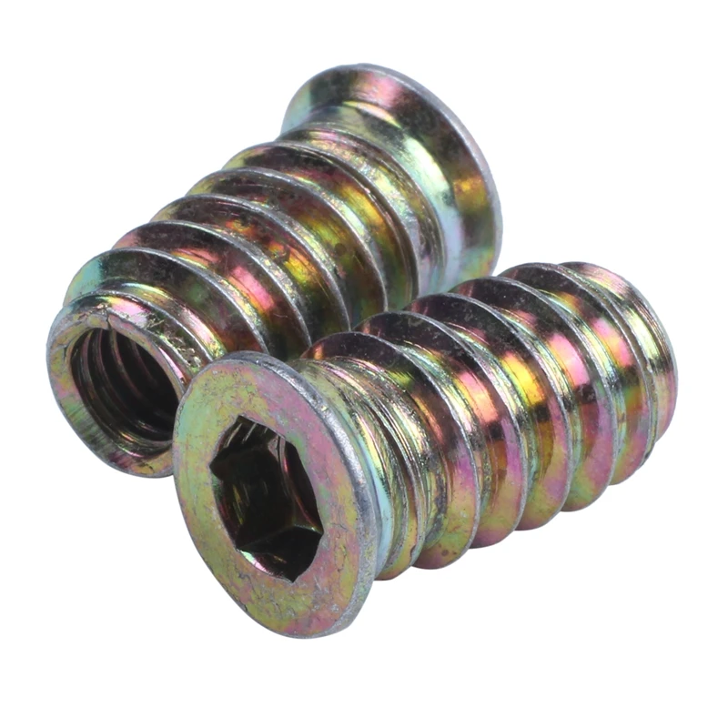 M6 E-Nut деревянные вставные интерфейсные винты шестигранные гайки 25 шт