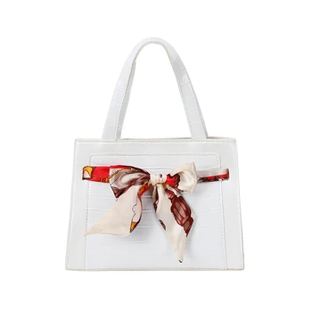 

2020 Fashion Trend Retro Clutch Tote Bag Classic Shoulder Handbags Crocodile Pattern Small Zipper Purses with Chain Scarf