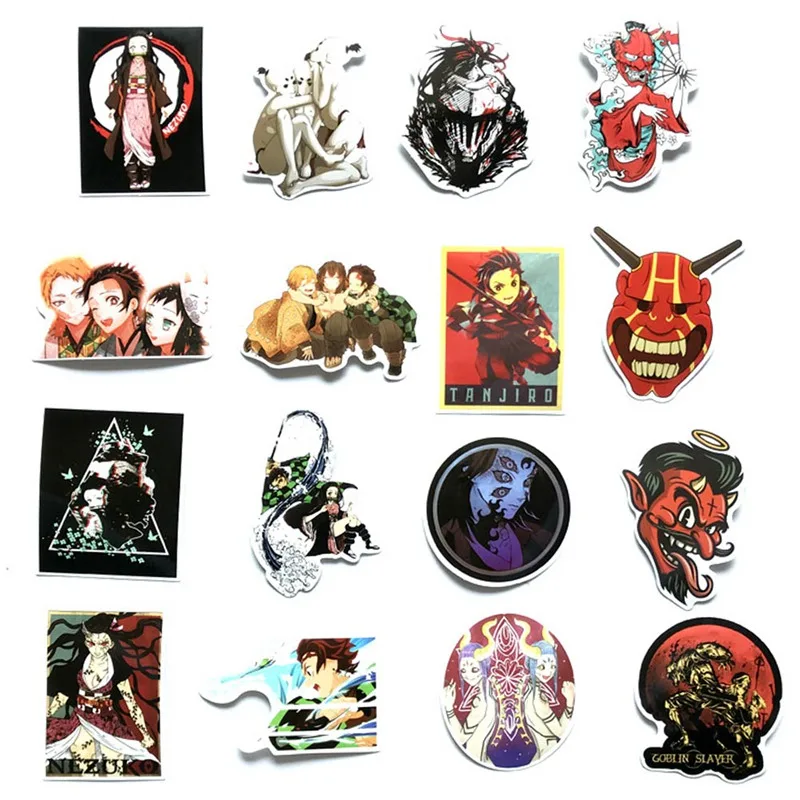 50 шт. Demon Slayer: Kimetsu no Yaiba аниме наклейка s ПВХ граффити наклейка s чемодан багаж гитара для детей игрушки