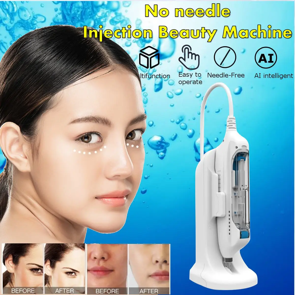

Electromagnetic Noninvasive Needle-free Water Light Instrument Rejuvenation Therapy Importer Machine Anti-aging Skin Device