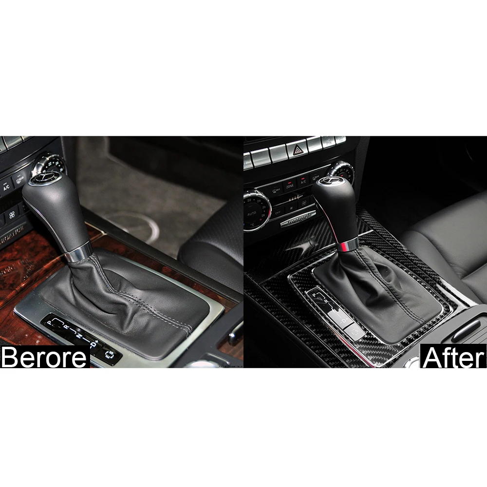 

Car Gear Shift Panel Decorative Trim Sticker For Mercedes-Benz W204 2007-2013