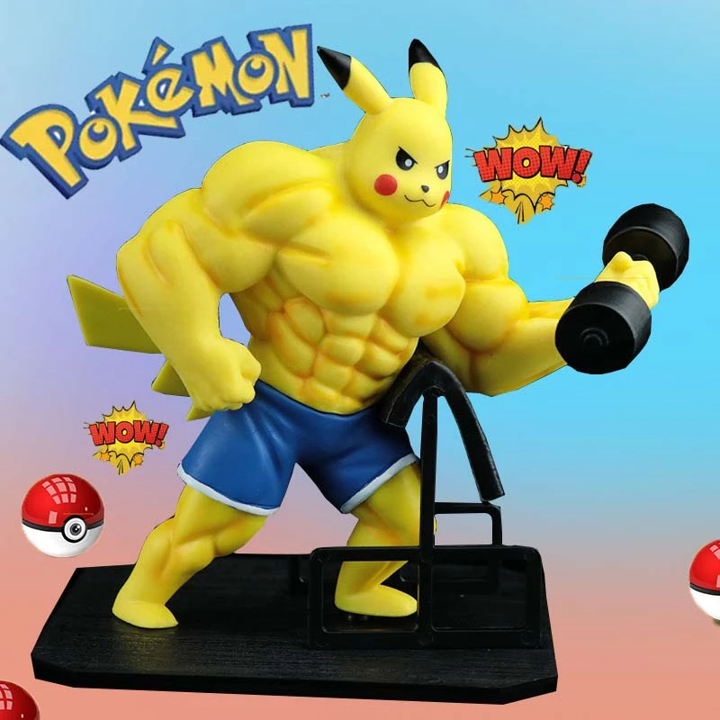 ポケモンピカチュウボディービルシリーズアニメアクションフィギュアcosフィットネス筋肉マッチョ像置物コレクション誕生日プレゼント Null Aliexpress