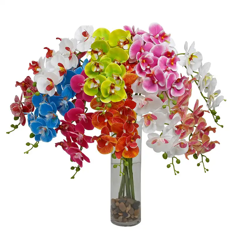 Artificial Butterfly Orchid Silicon Bonsai Flowers Touch Latex Orchidea Plant