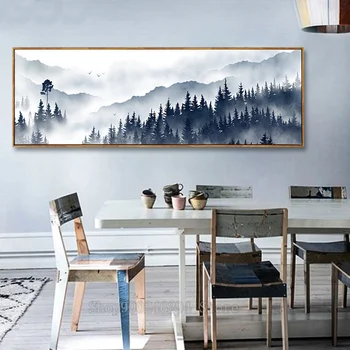 

Modern Landscape Fog Forest Mountain Diamond Painting Square Round Drill 5D Diamond Embroidery Cross Stitch Home Decor FF1459