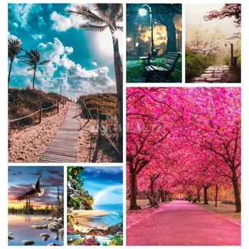

5D DIY diamond painting diamond embroidery natural landscape rhinestone cross stitch mosaic decoration landscape CC771